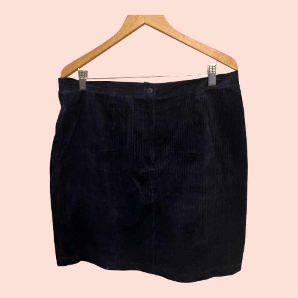 Navy Corduroy Miniskirt (Special Sale!)